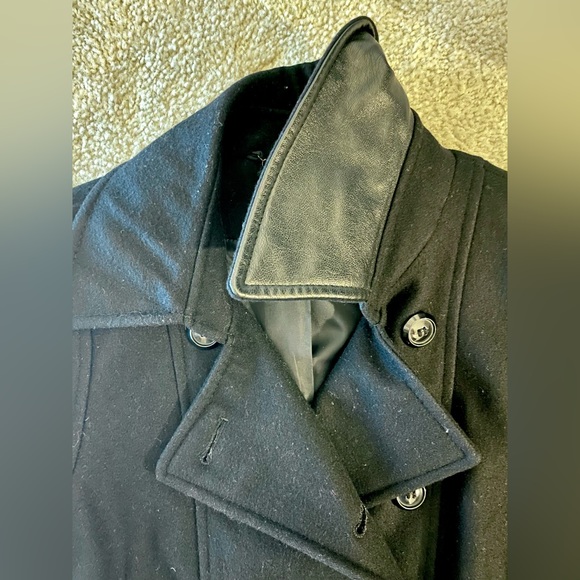 A.N.A A new Approach wool long double breast coat Black size: M - Picture 11 of 15